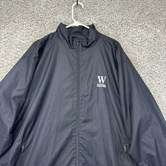 Wofford Collage Terriers Jacket Men's 2XL‎ XXL Black Windproof Water Resistant - Picture 2 of 15